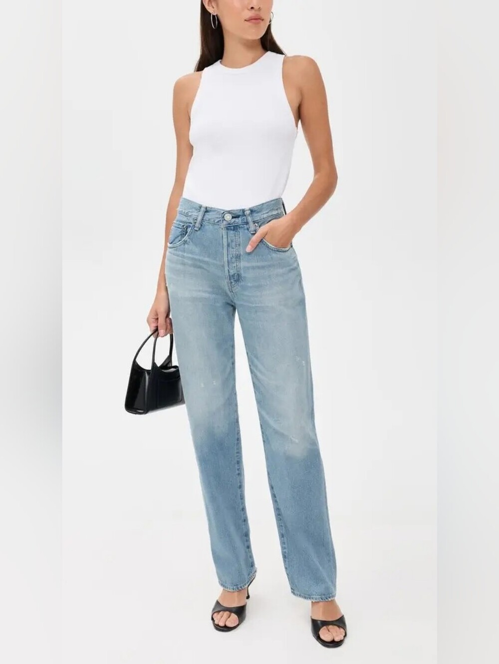 NWT- MOUSSY VINTAGE MV Goulds Straight Leg Light Blue Jean Women's Size 27